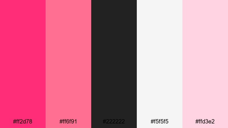 urban raspberry graffiti raspberry pink color palette with hex codes