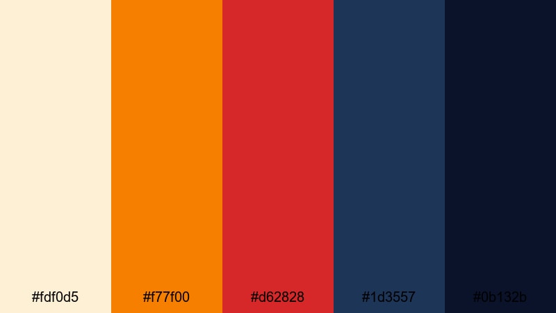urban rooftop heat summer color palette with hex codes