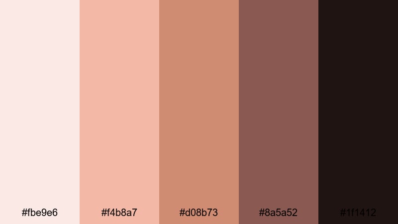 urban rose gold luxury color palette with hex codes