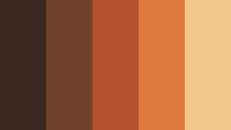 urban rust frame soil brown color palette with hex codes