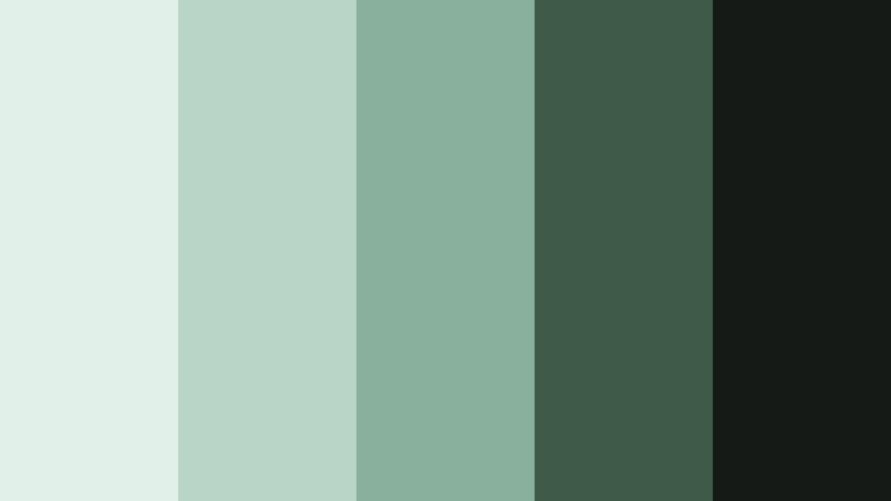 urban sage noir mint sage color palette with hex codes
