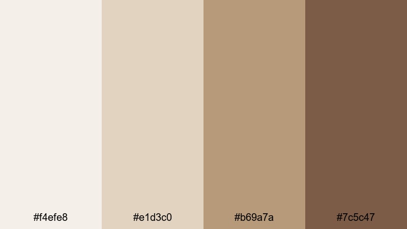 urban sandstone minimal beige brown color palette with hex codes
