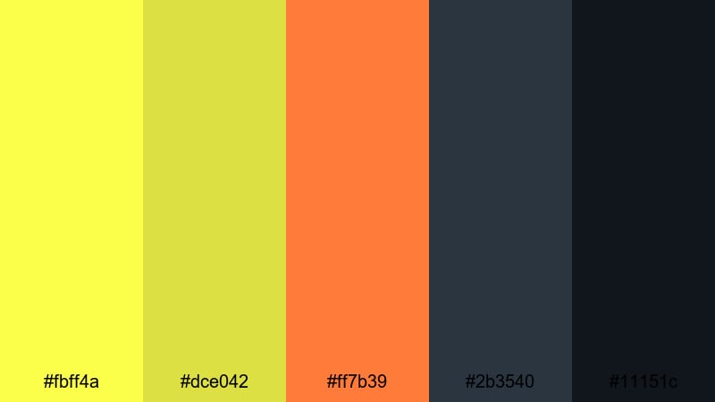 urban signal lights green yellow color palette with hex codes