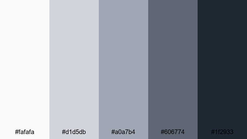 urban silver skyline metallic color palette with hex codes