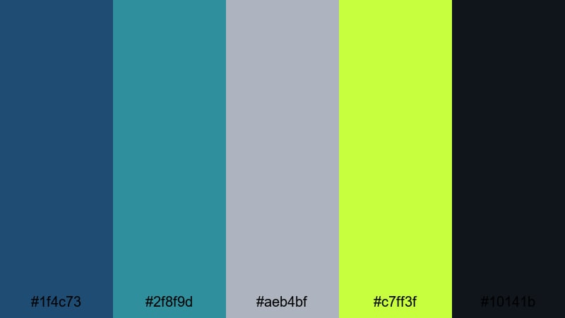 urban skate park blues denim blue color palette with hex codes