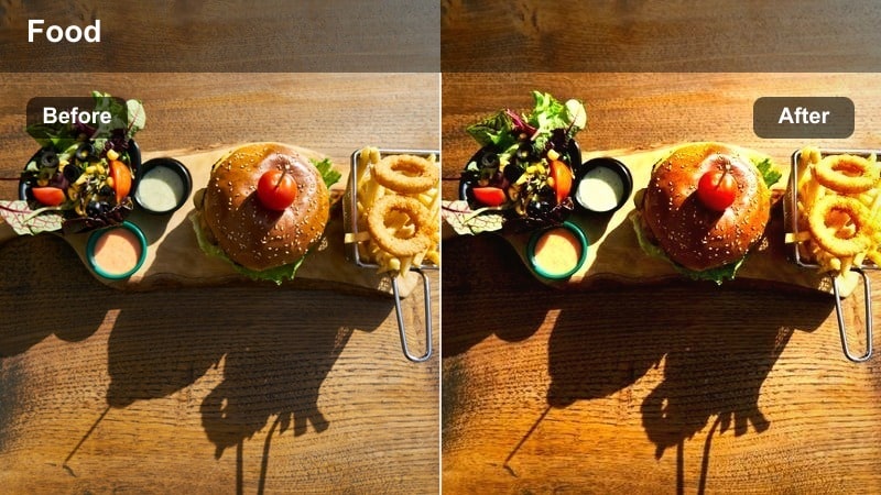 Moody blue-toned city alley with late-night street food stalls and soft warm lights.