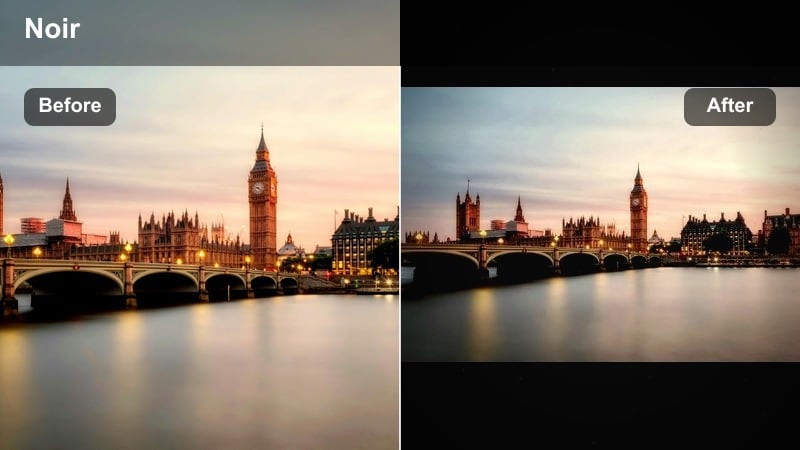 Gritty neon street at night with high contrast and glowing magenta and cyan signs.