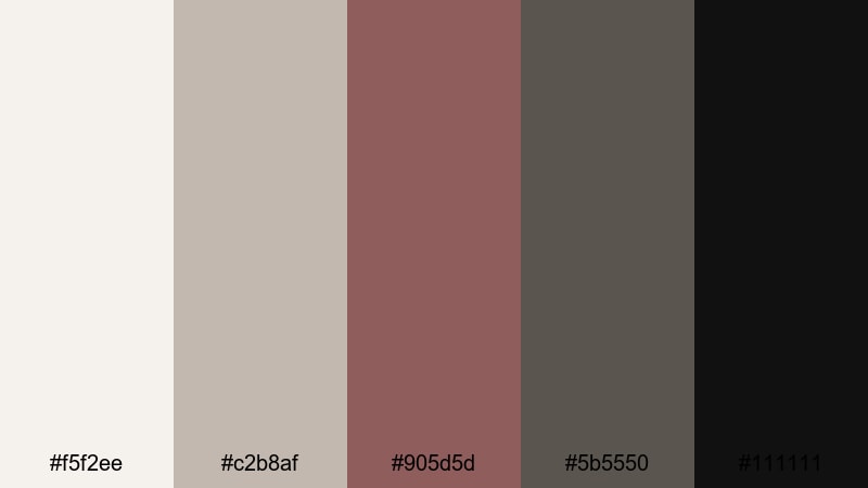 urban taupe grid rose taupe color palette with hex codes