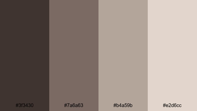urban taupe neutral brown color palette with hex codes