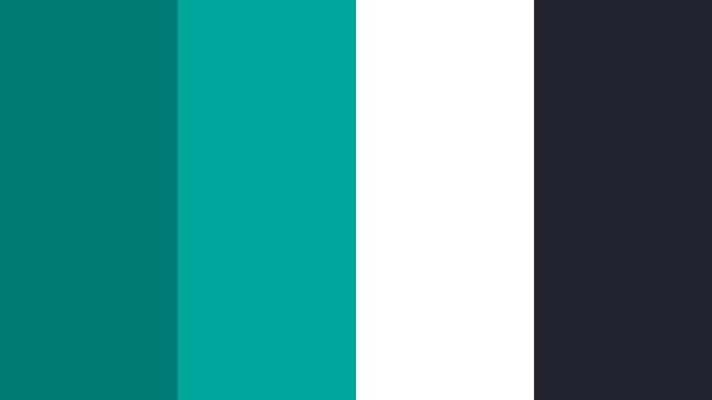 urban teal pop aquatic jade color palette with hex codes