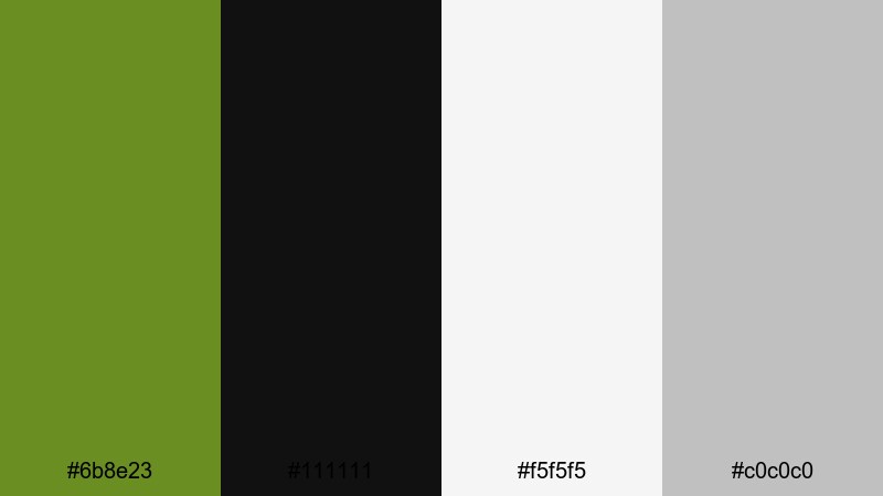 urban utility chic olive drab color palette with hex codes