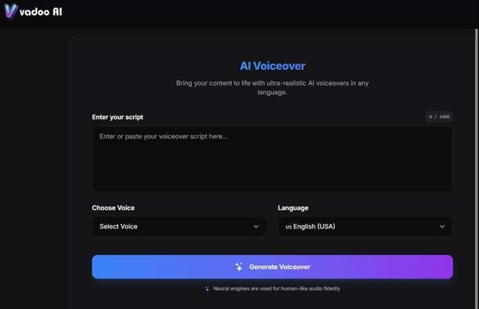 vadoo ai voiceovers