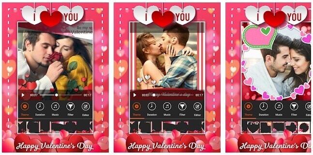 Valentines Video Makers App for Android 
