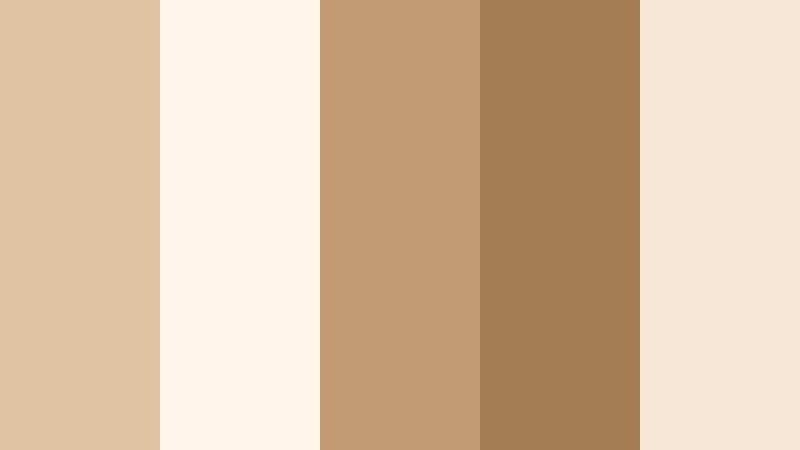 vanilla bean daydream light mocha color palette with hex codes