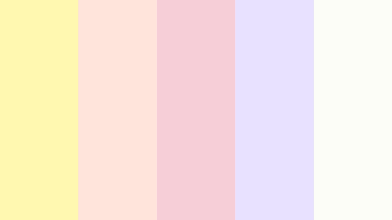 vanilla blossom breeze pastel lemon color palette with hex codes