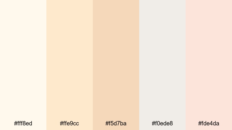 vanilla cloud morning ice cream color palette with hex codes