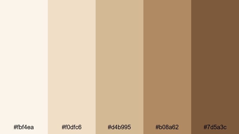 vanilla cloud studio beige tan color palette with hex codes