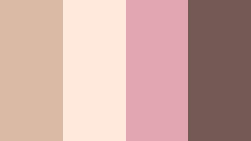 vanilla rose whisper cocoa beige color palette with hex codes