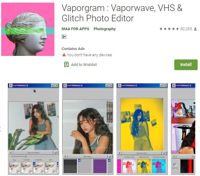 vaporgram vaporwave vhs editor