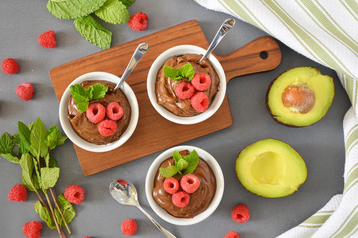 vegan chocolate avocado mousse