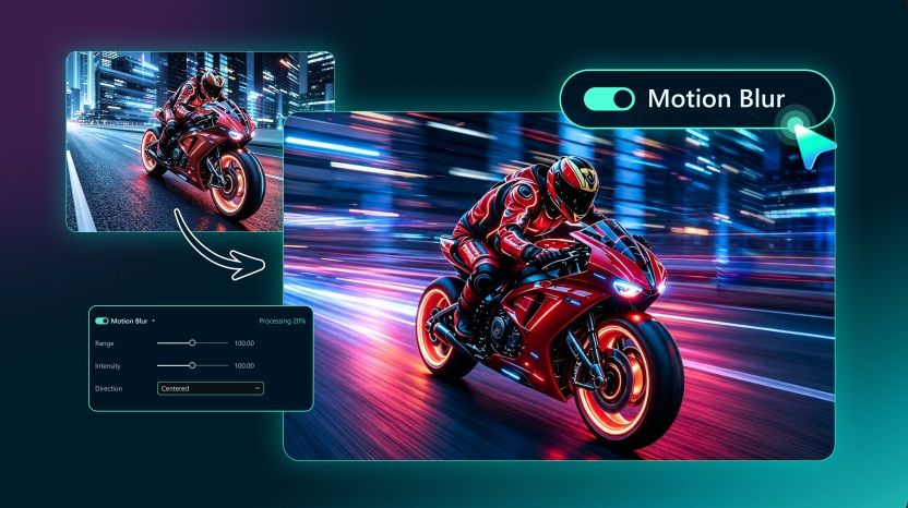 filmora ai モーションブラー feature