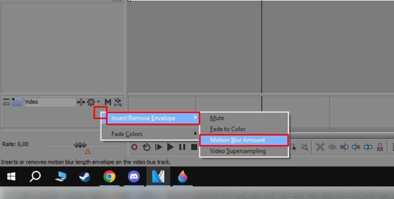 open the モーションブラー amount settings
