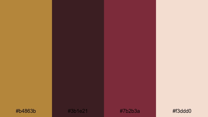 velvet curtain spotlight gold bronze color palette with hex codes