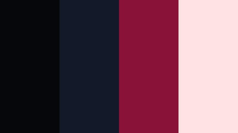 velvet maroon afterglow coal black color palette with hex codes