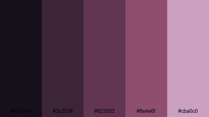 velvet piano nocturne dark academia color palette with hex codes