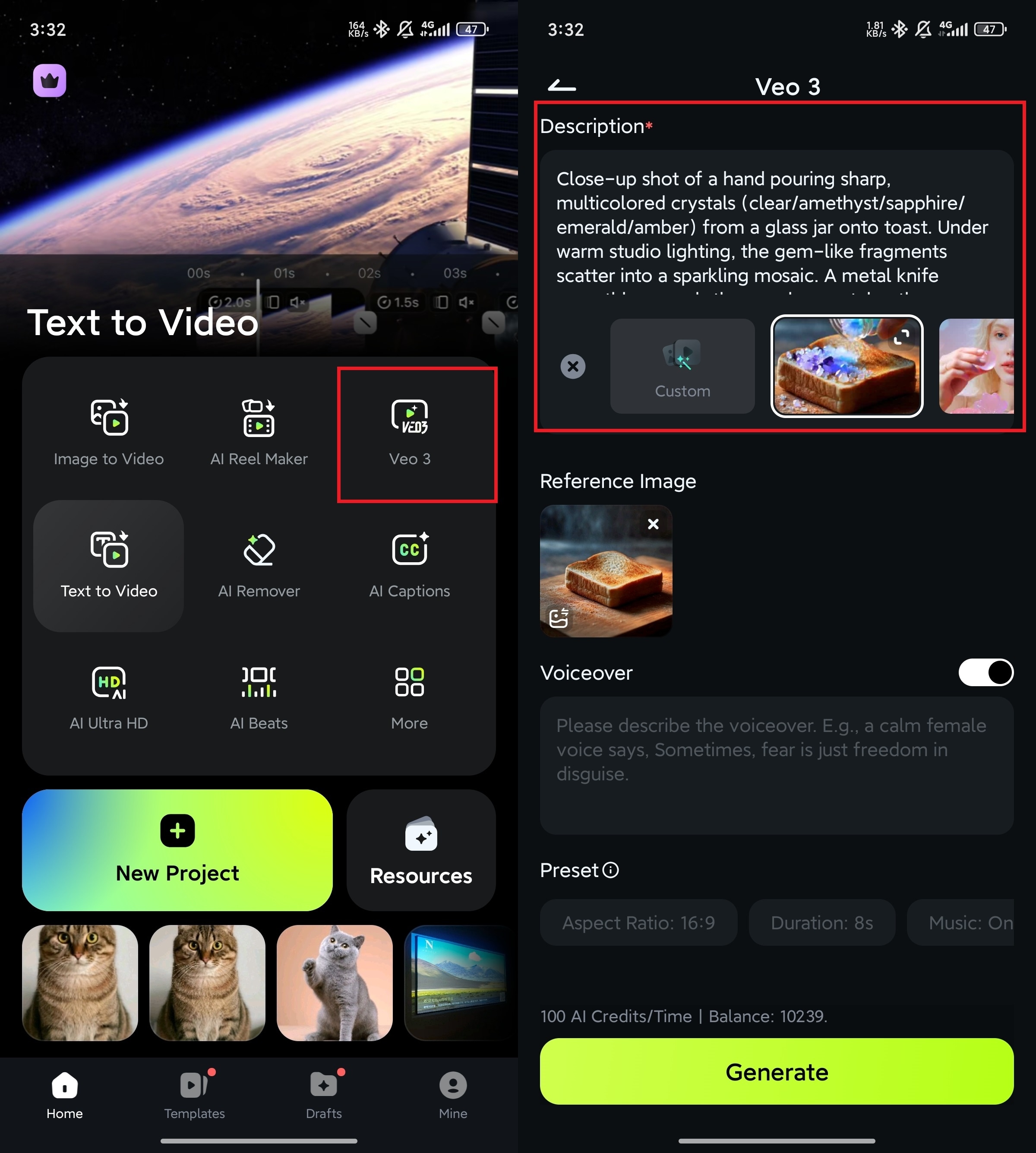 access veo 3 in filmora mobile