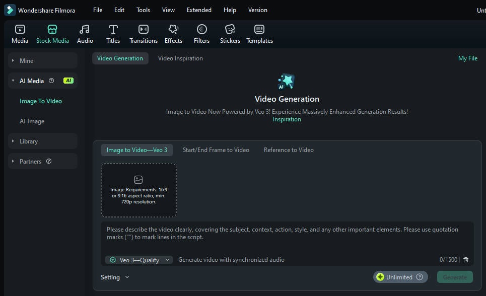 access the veo 3 image to video generator