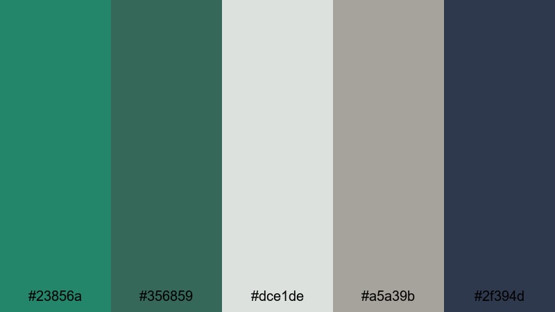 verdant canyon stone jungle green color palette with hex codes
