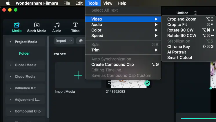 adjust and edit the video using zoom and crop options