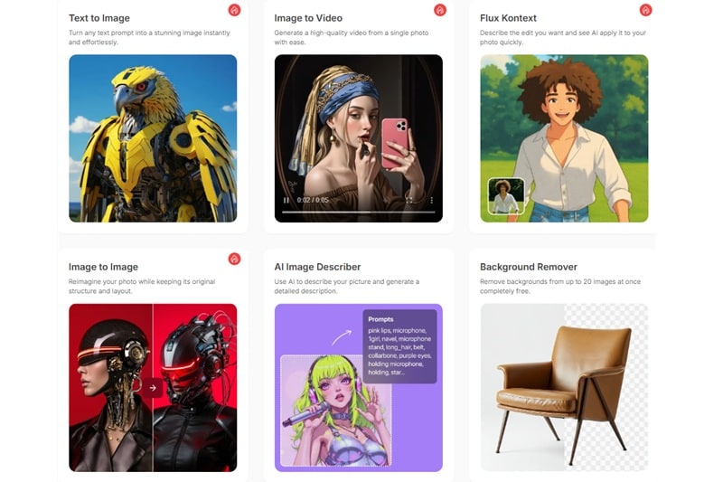 vheer various ai tools