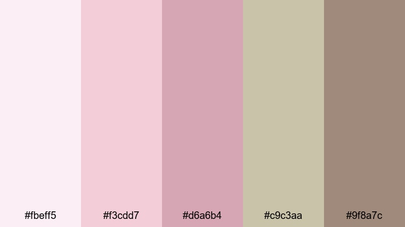 victorian parlor pastels tea party color palette with hex codes