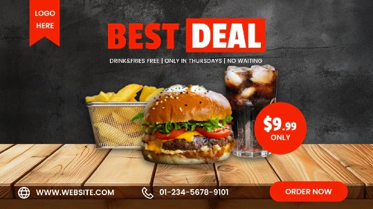 black friday food promo 02 ad template