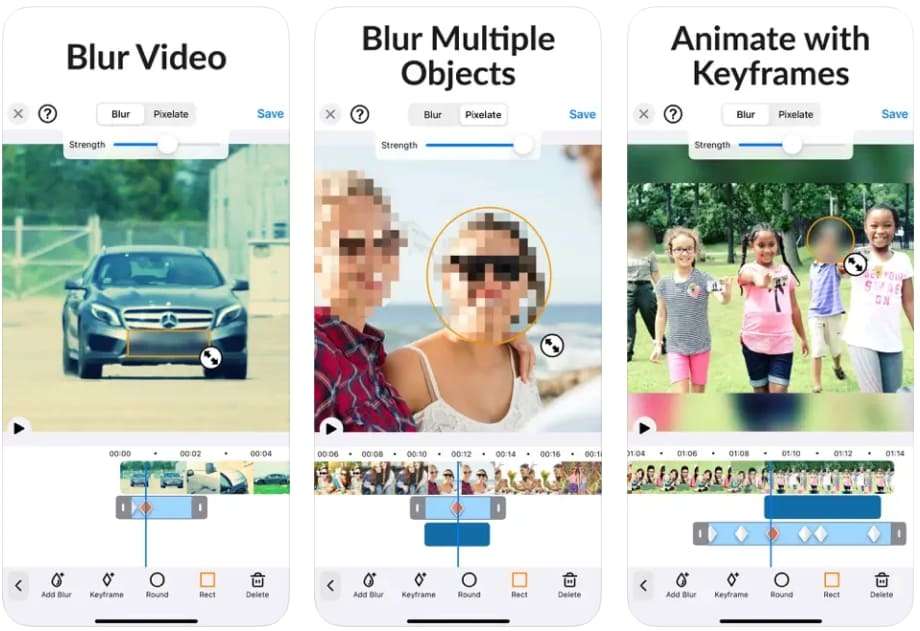 blur videos on iphone application 