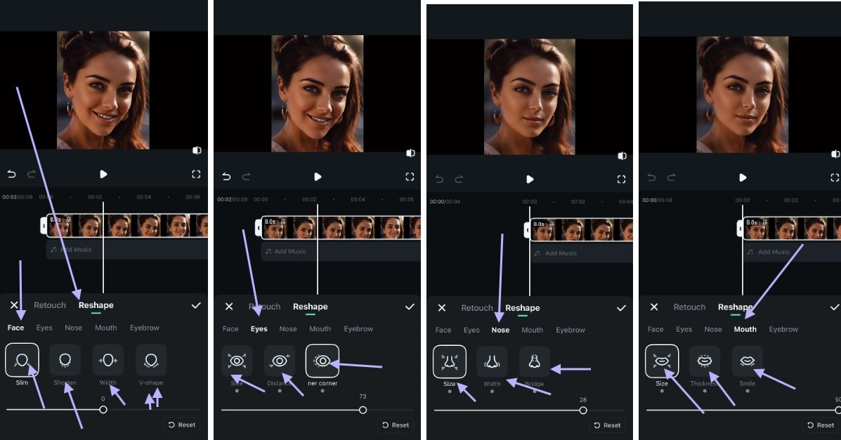 editar traços faciais
