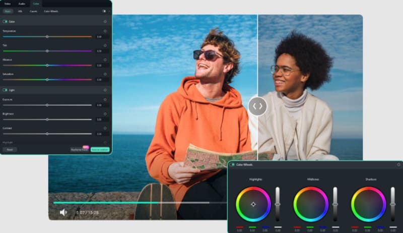 filmora video brightness editor