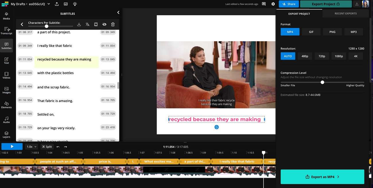kapwing online caption generator