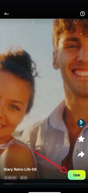 pick a video template filmora mobile