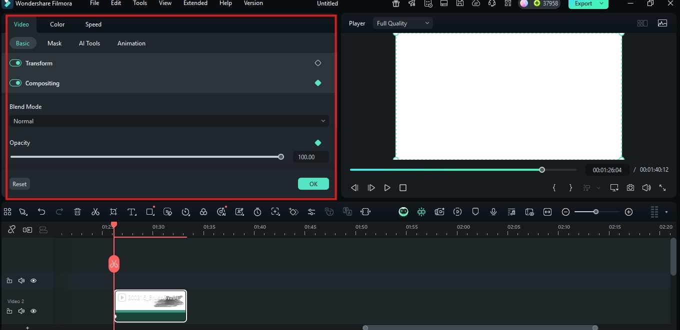 compositing on fimora