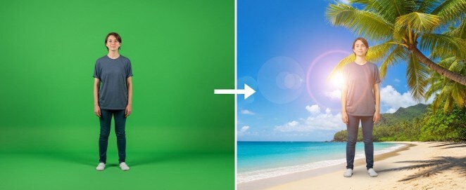 replacing background screen