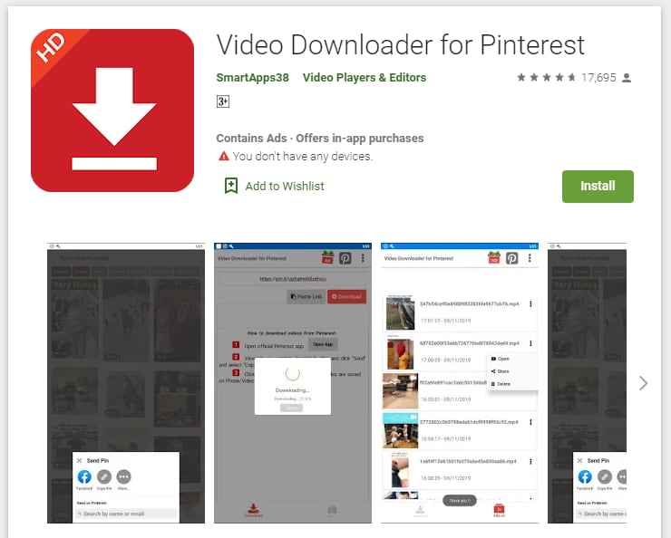 best app to download pinterest videos