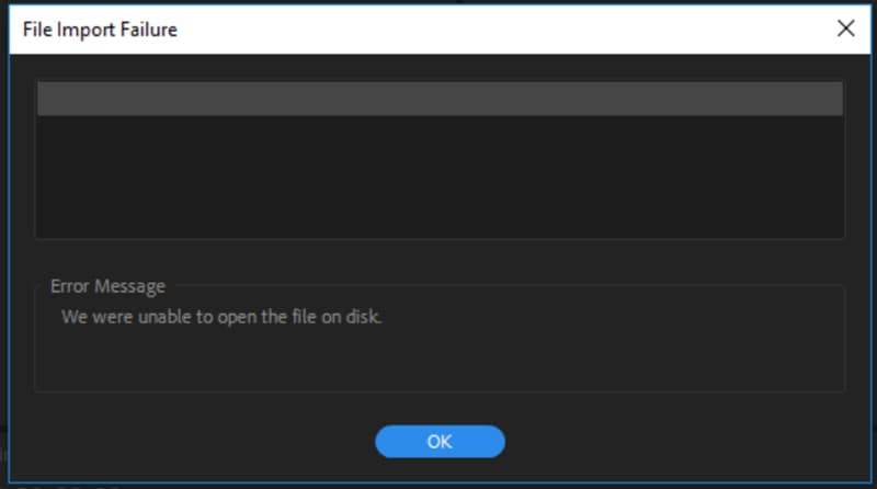 import footage not working