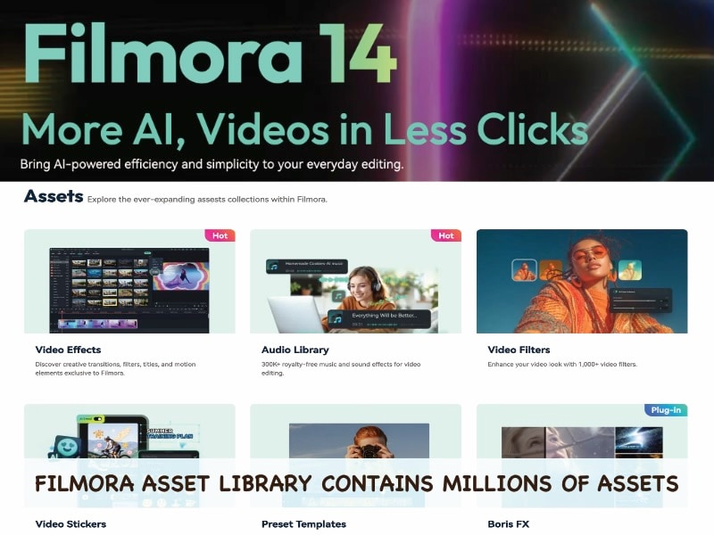 filmora asset library