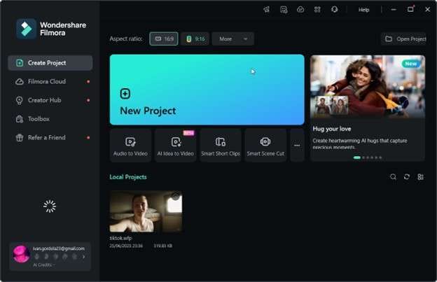 new project homepage