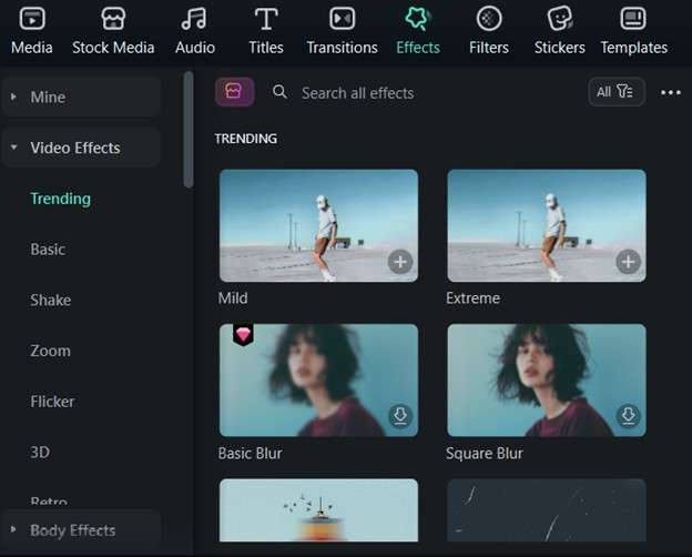 filmora effects