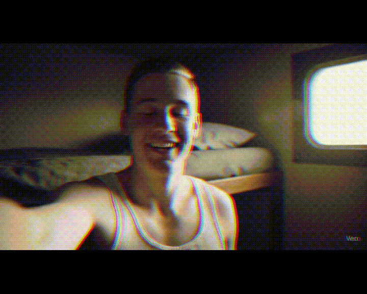 man with chromatic aberration