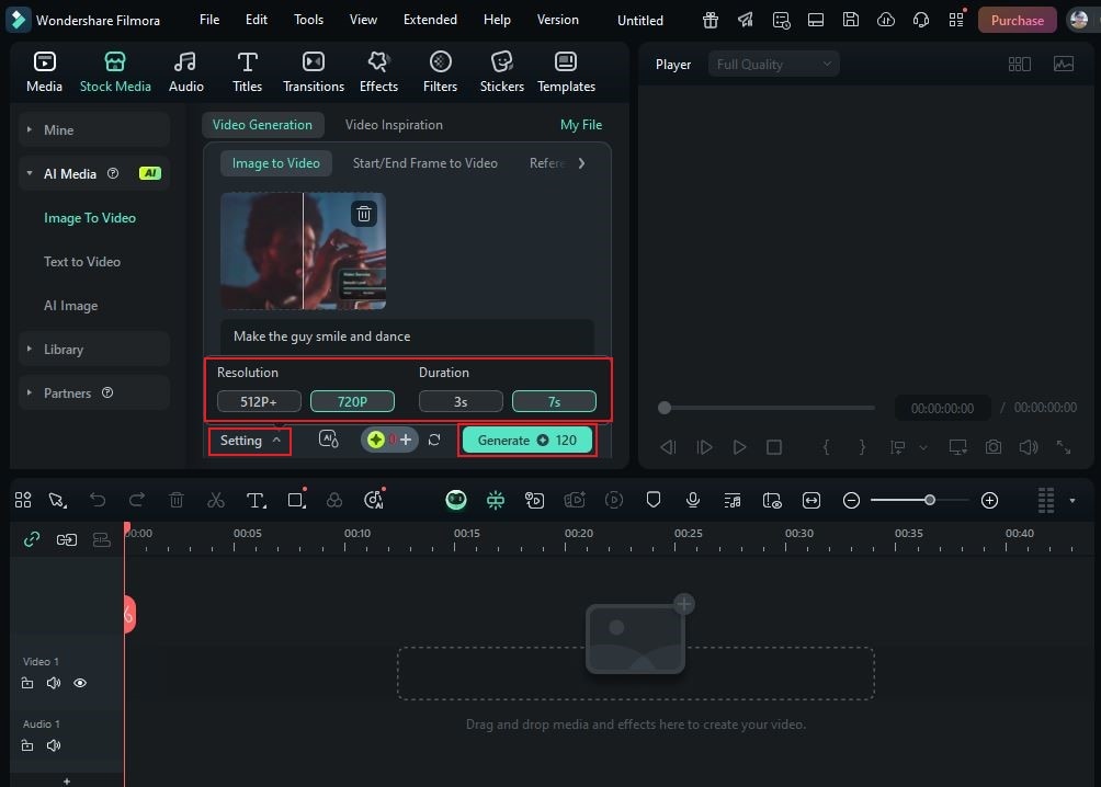 video generation settings